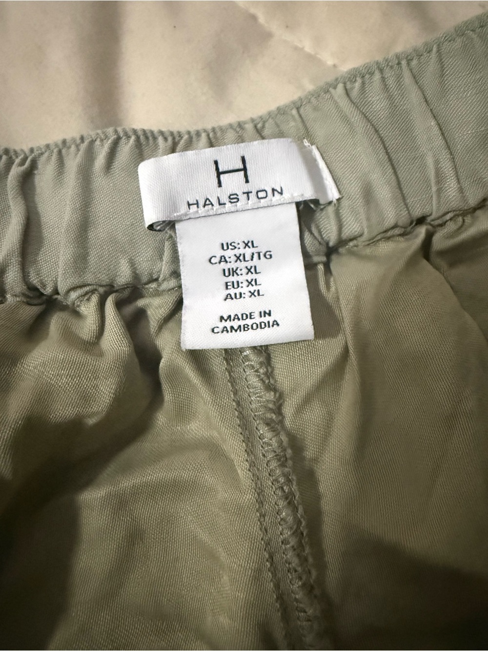 H by Halston Olive Green Elastic Waistband Trousers